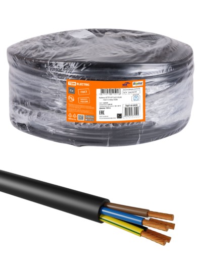 Кабель КГТП-ХЛ 5х2,5(N,PE)-0,66 ГОСТ (100м) TDM
