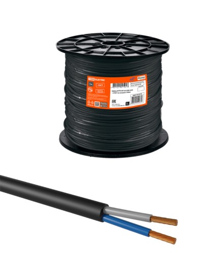 Кабель КГТП-ХЛ 2х2,5(N)-0,66 ГОСТ на катушке (100м) TDM