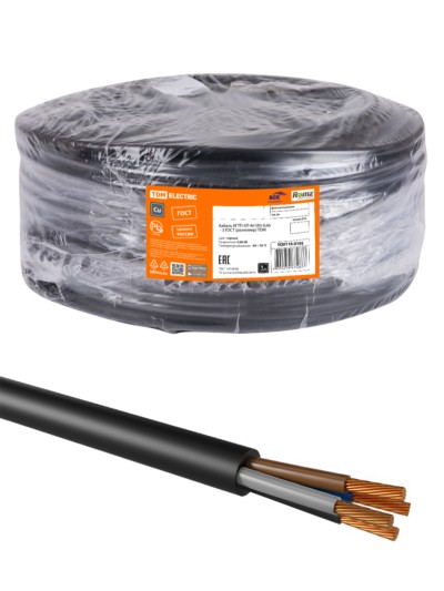 Кабель КГТП-ХЛ 4х1(N)-0,66 – 3 ГОСТ (разномер) TDM