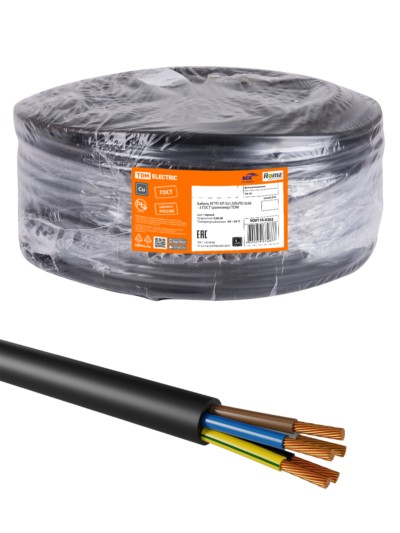 Кабель КГТП-ХЛ 5х1,5(N,PE)-0,66 – 3 ГОСТ (разномер) TDM