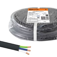 Кабель ВВГ-Пнг(А) 3х1,5 ок(N, PE)-0,66 ГОСТ (10м) TDM