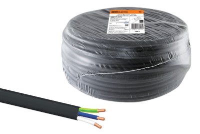 Кабель ВВГ-Пнг(А)-LS 3х2,5 ок(N, PE)-0,66 ГОСТ (100м) TDM