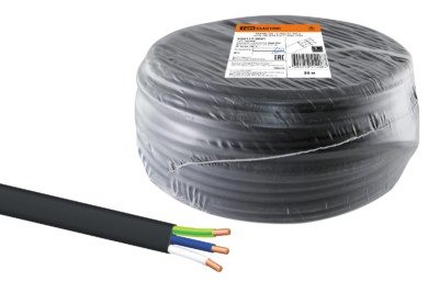 Кабель ВВГ-Пнг(А)-LS 3х1,5 ок(N, PE)-0,66 ГОСТ (30м) TDM