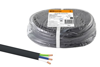 Кабель ВВГ-Пнг(А)-LS 3х6 ок(N, PE)-0,66 ГОСТ (10м) TDM