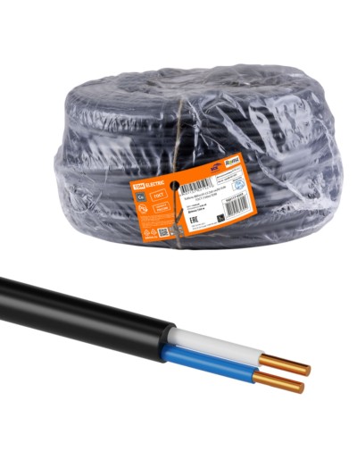 Кабель ВВГнг(А)-LS 2х6 ок(N)-0,66 ГОСТ (100м) TDM