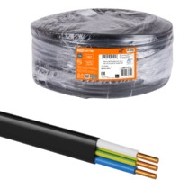 Кабель ВВГ-Пнг(А)-LSLTx 3х2,5 ок(N, PE)-0,66 ГОСТ (100м) TDM