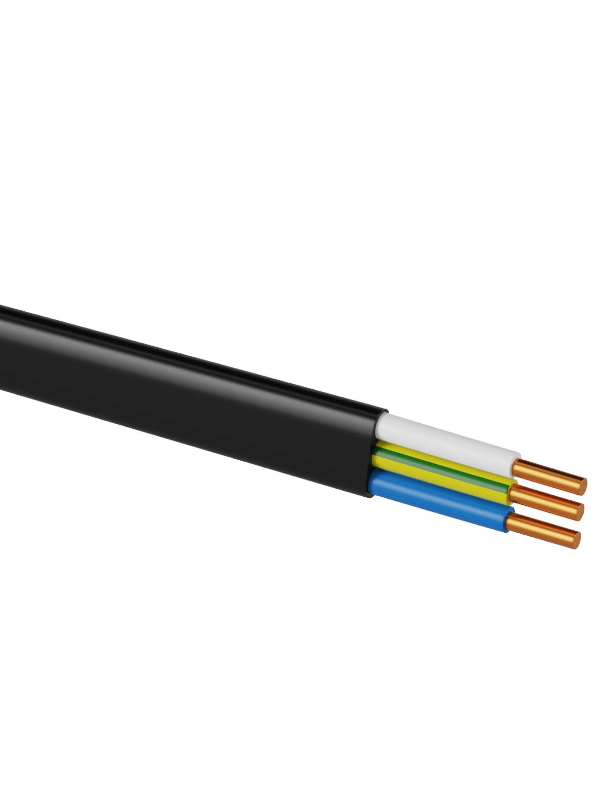 Кабель ВВГ-Пнг(А)-LS 3х2,5 ок(N, PE)-0,66 ГОСТ (90м) TDM — изображение 2