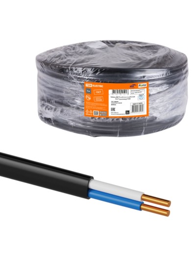 Кабель ВВГ-Пнг(А) 2х1,5 ок(N)-0,66 ГОСТ (разномер) TDM