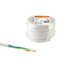 Провод ПВС 3х0,75 ГОСТ (10м), белый TDM