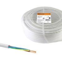 Провод ПВС 4х6 ГОСТ (100м), белый TDM