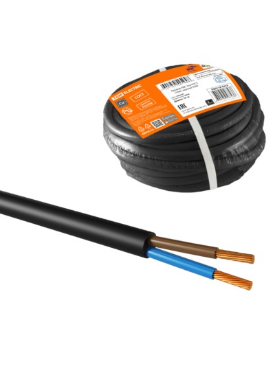 Провод ПВС 2х4 ГОСТ (10м), черный TDM