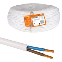 Провод ПВС 2х1,5 ГОСТ (разномер), белый TDM