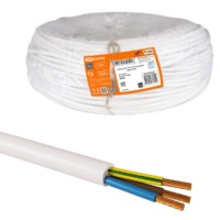 Провод ПВС 3х4 ГОСТ (разномер), белый TDM