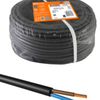 Провод ПВС 2х1,5 ГОСТ (разномер), черный TDM