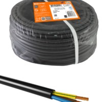 Провод ПВС 3х2,5 ГОСТ (разномер), черный TDM