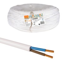 Провод ПВСмб 2х0,75 (разномер), белый Народный