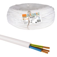 Провод ПВСмб 3х2,5 (разномер), белый Народный