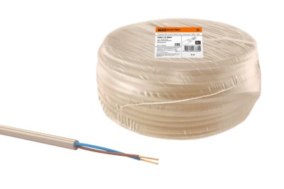 Провод ПВС 2х0,75 ГОСТ (5м), бежевый “ЭКО” TDM