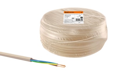 Провод ПВС 3х0,75 ГОСТ (5м), бежевый “ЭКО” TDM