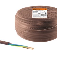 Провод ПВС 3х0,75 ГОСТ (10м), коричневый “ЭКО” TDM