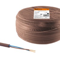 Провод ПВС 2х0,75 ГОСТ (50м), коричневый “ЭКО” TDM