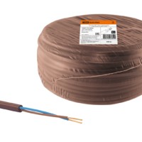 Провод ПВС 2х0,75 ГОСТ (100м), коричневый “ЭКО” TDM