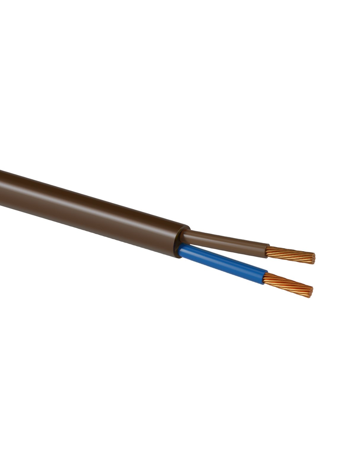 Провод ПВС 2х0,75 ГОСТ (разномер), коричневый "ЭКО" TDM — изображение 2