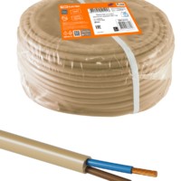 Провод ПВС 2х1,5 ГОСТ (разномер), бежевый “ЭКО” TDM