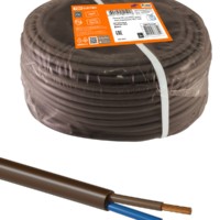 Провод ПВС 2х2,5 ГОСТ (разномер), коричневый “ЭКО” TDM