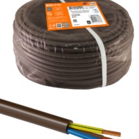 Провод ПВС 3х0,75 ГОСТ (разномер), коричневый “ЭКО” TDM