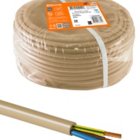 Провод ПВС 3х1,5 ГОСТ (разномер), бежевый “ЭКО” TDM
