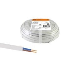 Шнур ШВВП 2х0,75 ГОСТ (10м), белый TDM