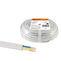 Шнур ШВВП 3х0,75 ГОСТ (10м), белый TDM