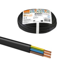 Шнур ШВВПмб 3х0,5 (10м), черный Народный