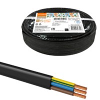 Шнур ШВВПмб 3х0,75 (20м), черный Народный