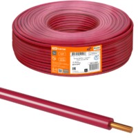 Провод ПуВ (ПВ-1) 1х6,0 ГОСТ (200м), красный TDM