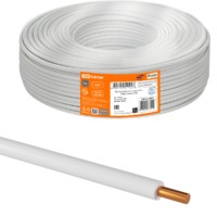 Провод ПуВнг(А)-LS 1х6,0 ГОСТ (100м), белый TDM