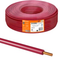 Провод ПуВнг(А)-LS 1х6,0 ГОСТ (100м), красный TDM