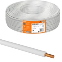 Провод ПуВнг(А)-LS 1х10,0 ГОСТ (100м), белый TDM