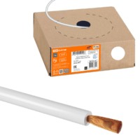 Провод ПуГВ 1х0,75 ГОСТ в коробке (200м), белый TDM