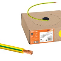 Провод ПуГВ 1х2,5 ГОСТ в коробке (100м), желто-зеленый TDM