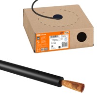 Провод ПуГВнг(А)-LS 1х2,5 ГОСТ в коробке (100м), черный TDM