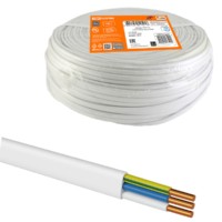 Провод ПВВП 3х1 ГОСТ (100м), белый TDM