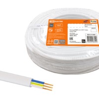 Провод ПГВВП 3х1,5 ГОСТ (20м), белый TDM