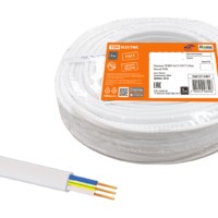Провод ПГВВП 3х2,5 ГОСТ (20м), белый TDM
