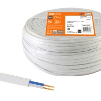 Провод ПГВВП 2х1,5 ГОСТ (100м), белый TDM