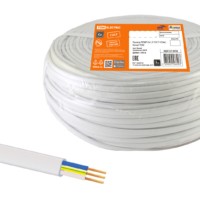 Провод ПГВВП 3х1,5 ГОСТ (100м), белый TDM