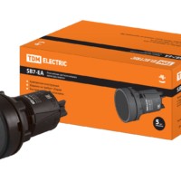Кнопка SB7-EA25 с возвратом, 1НО+1НЗ, d22 мм, черная, IP40 TDM