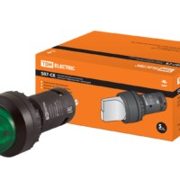 Перекл. 3 полож. SB7-CK3365 с фиксацией, 1з+1р, d22 мм, 24 В LED, зеленый, IP40 TDM