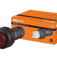 Перекл. 3 полож. SB7-CK3465 с фиксацией, 1з+1р, d22 мм, 24 В LED, красный, IP40 TDM